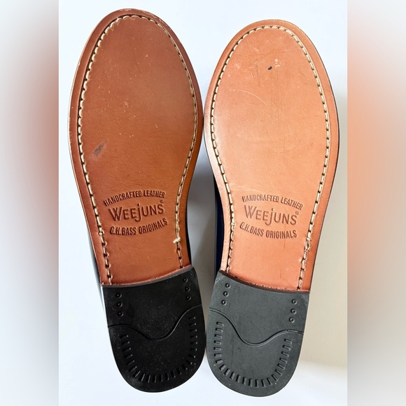 Bass Weejuns Blue Whitney Ombré Leather Slip On Penny Loafers - Picture 8 of 11